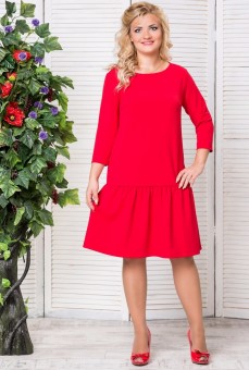 % Платье «Есения» Цвет:Красный