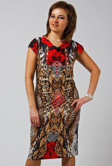 Платье СКС" 3074 (Леопард)"