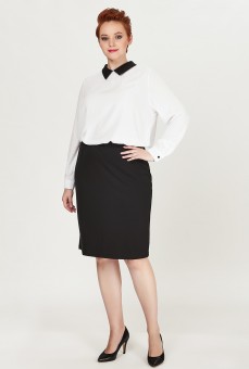 Блуза офисная белая 1910039: Цвет 1
