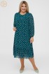 %Платье 1156: Цвет темно-зеленый распродажа%