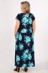 Платье Анджелина-2: Цвет цветы бирюзовые: Фото 2