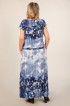 Платье Анджелина-2 Цвет:джинс/цветы синие распродажа%: Фото 2
