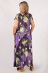 Платье Анджелина-2: Цвет сирень/цветы: Фото 2
