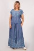 Платье Анджелина-2: Цвет вышивка бирюзовая