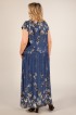 Платье Анджелина-2: Цвет джинс/цветы серые: Фото 2