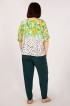 Блуза Симона: Цвет тюльпаны/зеленый: Фото 2