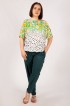 Блуза Симона: Цвет тюльпаны/зеленый
